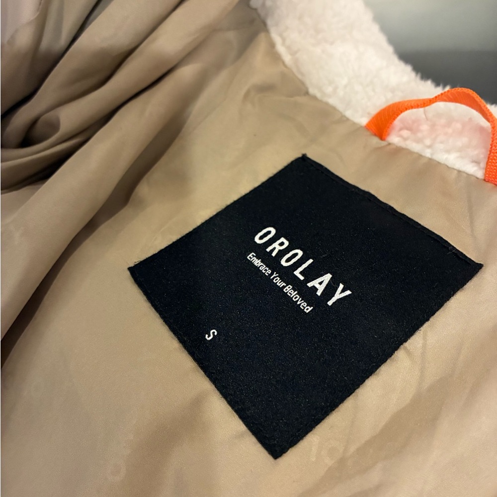 Orolay Light Tan Puffer Jacket Quilted Insulated Size Small - Picture 6 of 11